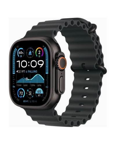 Apple Watch Ultra 2 2024 GPS + Cellular 49mm Black Titan Case with Black Ocean Band (MX4P3)